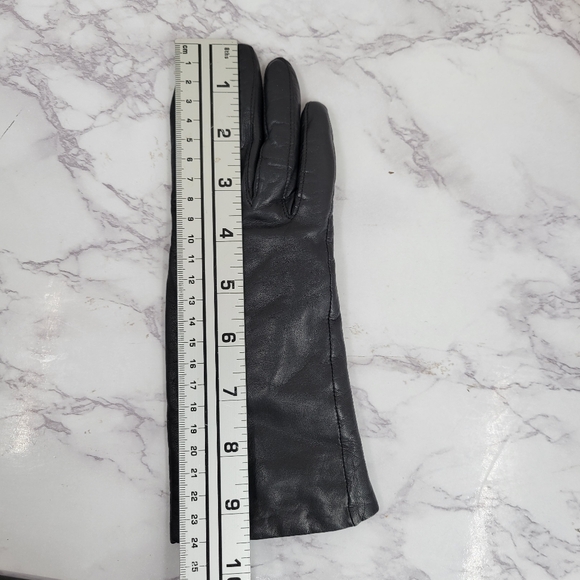 Isotoner Black Leather Driving Gloves with Cashmere Lining ARIS 115 - Picture 13 of 14